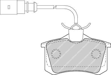 Rear Brake Pad Set Fits Audi Ford Seat VW OE 1133447 Ferodo FDB1481