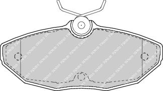 Rear Brake Pad Set Fits Chrysler Dodge Jaguar Lincoln Ferodo FDB1486