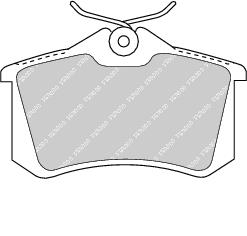 Rear Brake Pad Set Fits Citroen Renault OE 6025371650 Ferodo FDB1491