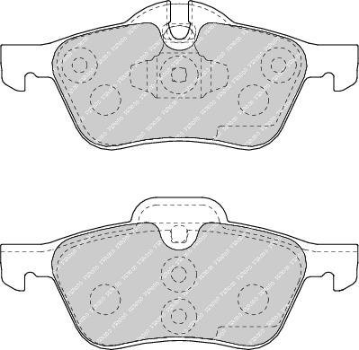 Front Brake Pad Set Fits Mini OE 34111503076 Ferodo FDB1499