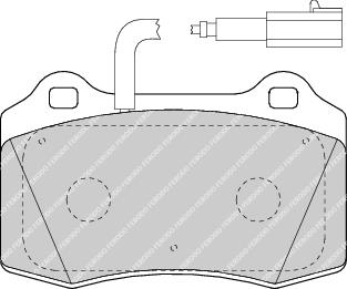 Front Brake Pad Set Fits Alfa Romeo Dodge Fiat OE 9947643 Ferodo FDB1508