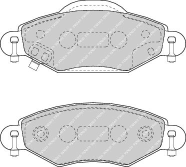 Front Brake Pad Set Fits Toyota OE 044650D010 Ferodo FDB1513