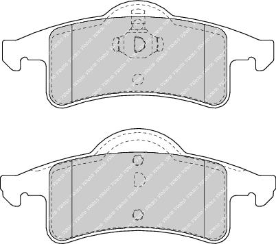 Rear Brake Pad Set Fits Jeep OE 05011970AA Ferodo FDB1524