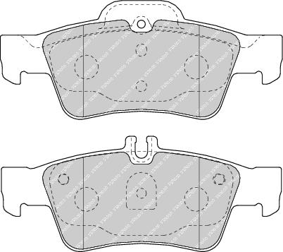 Rear Brake Pad Set Fits Mercedes-Benz OE 4230230 Ferodo FDB1526
