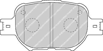 Front Brake Pad Set Fits Toyota OE 446513030 Ferodo FDB1528