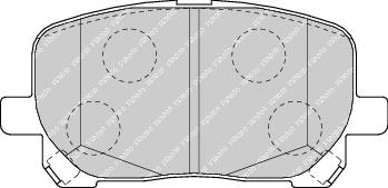 Front Brake Pad Set Fits Toyota OE 446502080 Ferodo FDB1529