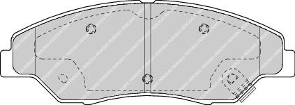 Front Brake Pad Set Fits Asia Motors Kia OE 0K0453323Z Ferodo FDB1536