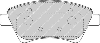 Front Brake Pad Set Fits Renault OE 7701207184 Ferodo FDB1544