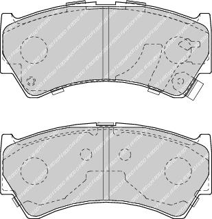 Front Brake Pad Set Fits Suzuki OE 5581064G00 Ferodo FDB1551