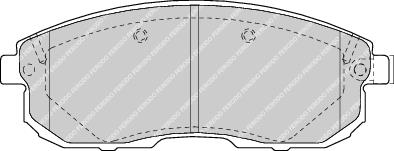 Front Brake Pad Set Fits Infiniti Nissan Nissan (Dongfeng) Ferodo FDB1559
