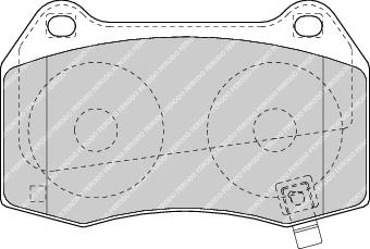 Front Brake Pad Set Fits Nissan OE 41060CD028 Ferodo FDB1561