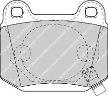 Rear Brake Pad Set Fits Infiniti Mitsubishi Nissan Subaru Ferodo FDB1562