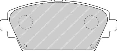 Front Brake Pad Set Fits Nissan OE 410604U125 Ferodo FDB1580