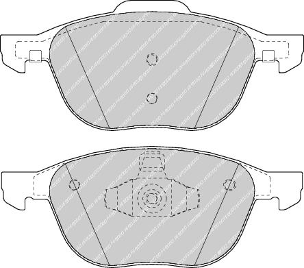 Front Brake Pad Set Fits Ford Ford Australia Mazda Mercedes-Benz Ferodo FDB1594