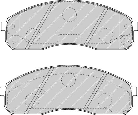 Front Brake Pad Set Fits Kia OE 0K56A3323Z Ferodo FDB1595
