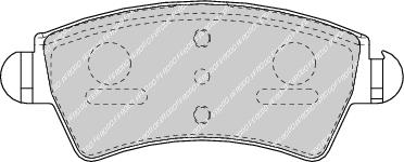 Front Brake Pad Set Fits Peugeot OE 425229 Ferodo FDB1599