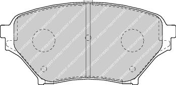 Front Brake Pad Set Fits Mazda OE N0Y73328Z Ferodo FDB1600