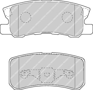Rear Brake Pad Set Fits Mitsubishi OE 4605A447 Ferodo FDB1604