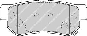 Rear Brake Pad Set Fits Hyundai Kia OE 5830217A00 Ferodo FDB1606