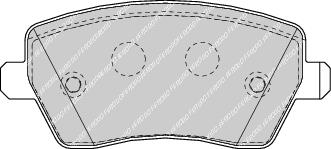 Front Brake Pad Set Fits Dacia Lada Nissan Renault Vauxhall Ferodo FDB1617