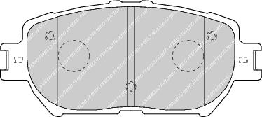 Front Brake Pad Set Fits Lexus Toyota OE 446520260 Ferodo FDB1620