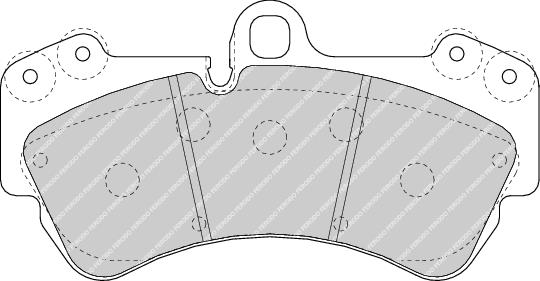 Front Brake Pad Set Fits Porsche VW OE 95535193900 Ferodo FDB1625