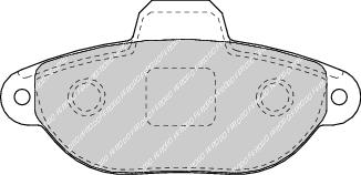 Front Brake Pad Set Fits Fiat Lancia OE 71770985 Ferodo FDB1630