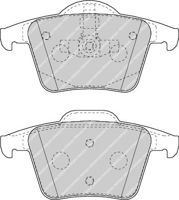 Rear Brake Pad Set Fits Volvo OE 1044 Ferodo FDB1632