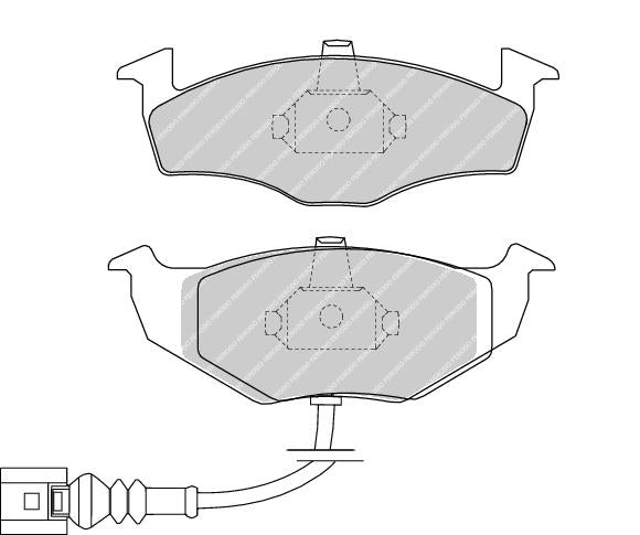Front Brake Pad Set Fits Skoda VW OE 6Q0698151B Ferodo FDB1634