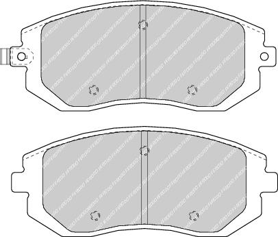 Front Brake Pad Set Fits Subaru OE 26296AE160 Ferodo FDB1639