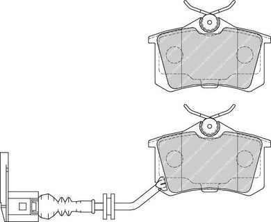 Rear Brake Pad Set Fits Seat Skoda VW OE 6Q0698451 Ferodo FDB1645