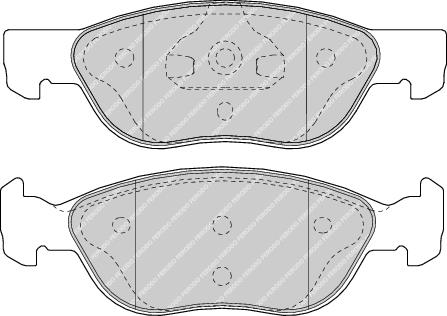 Front Brake Pad Set Fits Fiat OE 77362149 Ferodo FDB1651