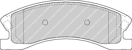 Front Brake Pad Set Fits Jeep OE 05093138AA Ferodo FDB1659