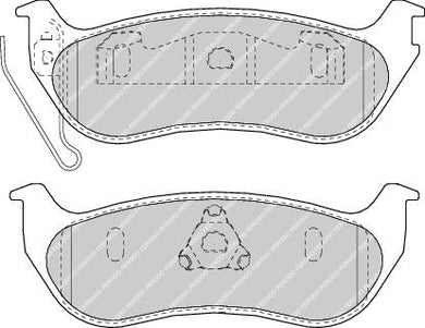 Rear Brake Pad Set Fits Jeep OE 05083882AC Ferodo FDB1660