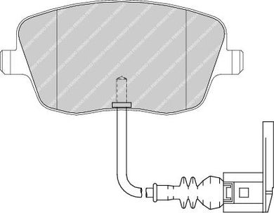 Front Brake Pad Set Fits Seat Skoda VW OE 6Q0698151C Ferodo FDB1662