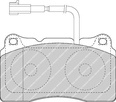 Front Brake Pad Set Fits Alfa Romeo OE 77362692 Ferodo FDB1663