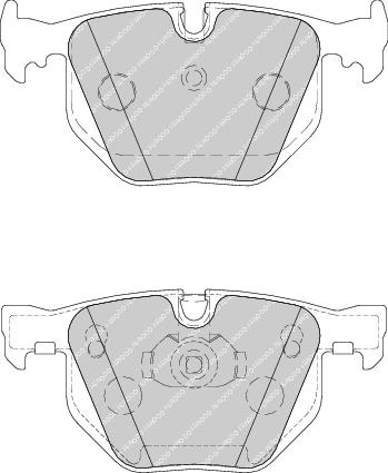 Rear Brake Pad Set Fits BMW OE 34216753850 Ferodo FDB1673