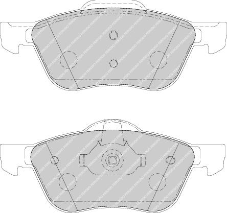 Front Brake Pad Set Fits Nissan OE 410609F525 Ferodo FDB1674