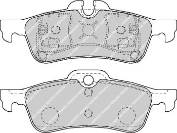 Rear Brake Pad Set Fits Mini OE 34216761288 Ferodo FDB1676