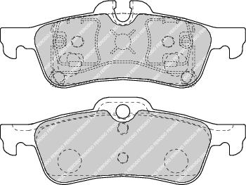 Rear Brake Pad Set Fits Mini OE 34216761288 Ferodo FDB1676