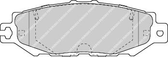 Rear Brake Pad Set Fits Lexus OE 446650030 Ferodo FDB1684