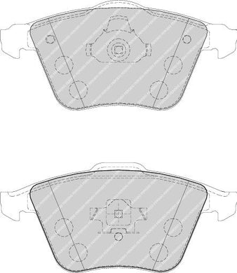 Front Brake Pad Set Fits Chevrolet Ford Ford Australia Mazda Opel Ferodo FDB1706