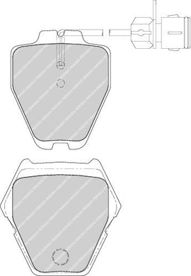 Front Brake Pad Set Fits Audi OE 4D0698151AE Ferodo FDB1710