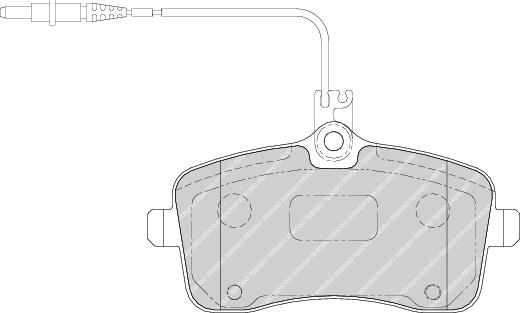 Front Brake Pad Set Fits Peugeot OE 425277 Ferodo FDB1725