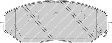 Front Brake Pad Set Fits Kia OE 581013EE00 Ferodo FDB1735