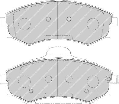 Front Brake Pad Set Fits Daewoo Hyundai Kia Ssangyong Ferodo FDB1737