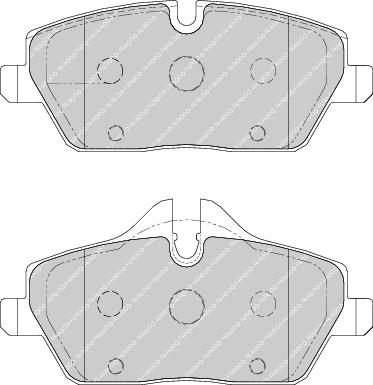 Front Brake Pad Set Fits BMW OE 34116767143 Ferodo FDB1747