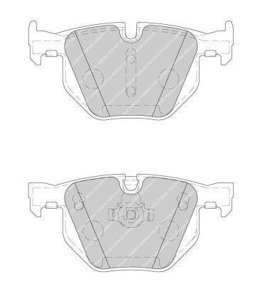Rear Brake Pad Set Fits BMW OE 34216763043 Ferodo FDB1748