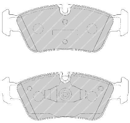 Front Brake Pad Set Fits BMW OE 34116769763 Ferodo FDB1751