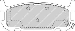 Rear Brake Pad Set Fits Mazda OE N0Y92643ZB Ferodo FDB1755
